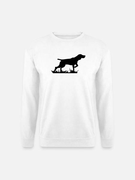 Jagdhund Hundsilhouette - Unisex Pullover - Weiß