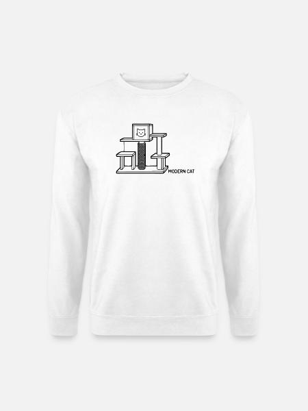 Kratzbaum Katze Logo - Unisex Pullover - Weiß