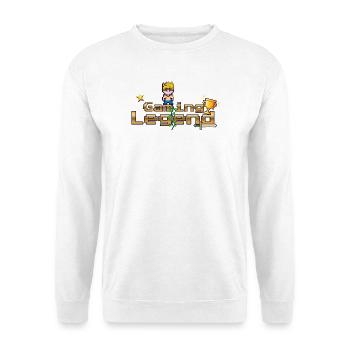 Gaming Legend Pixelheld - Unisex Pullover - Weiß - Vorne - Alina (178cm) & Michal (187cm)
