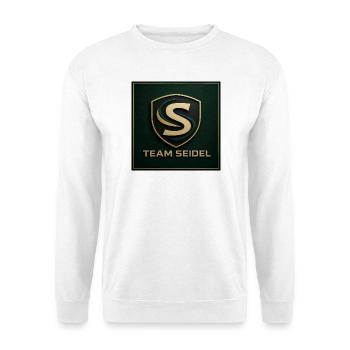 Team Seidel Logo Namenschild Familienname Firmen - Unisex Pullover - Weiß - Vorne - Alina (178cm) & Michal (187cm)