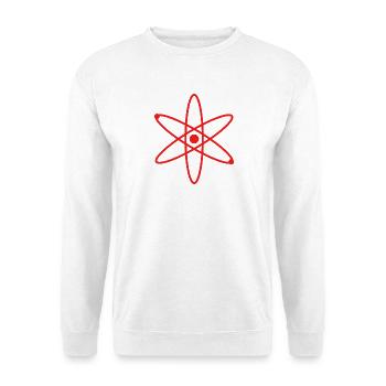 Atom - Unisex Pullover - Weiß - Vorne - Alina (178cm) & Michal (187cm)