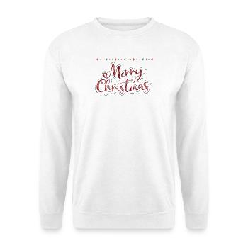 Frohe Weihnachten - Unisex Pullover - Weiß - Vorne - Alina (178cm) & Michal (187cm)