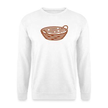 Gaerkorb Brotkorb Icon - Unisex Pullover - Weiß - Vorne - Alina (178cm) & Michal (187cm)