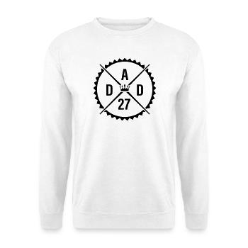 Dad 27 - Unisex Pullover - Weiß - Vorne - Alina (178cm) & Michal (187cm)