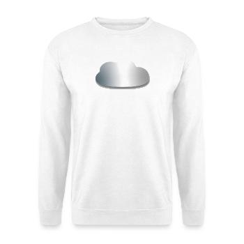 Silberne Wolke Gradient - Unisex Pullover - Weiß - Vorne - Alina (178cm) & Michal (187cm)