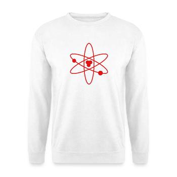 Atom - Unisex Pullover - Weiß - Vorne - Alina (178cm) & Michal (187cm)
