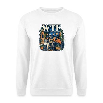 Wir treffen Freunde - Unisex Pullover - Weiß - Vorne - Alina (178cm) & Michal (187cm)