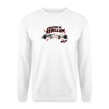 Entstehung des Aufstands - Unisex Pullover - Weiß - Vorne - Alina (178cm) & Michal (187cm)