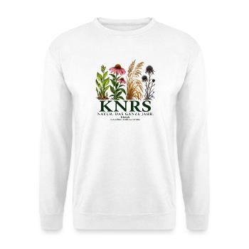 Natur Ganzes Jahr Kräuter Gräser - Unisex Pullover - Weiß - Vorne - Alina (178cm) & Michal (187cm)