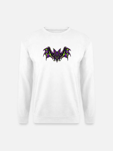Neonfledermaus Zackenkraft - Unisex Pullover - Weiß
