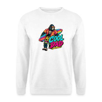 Surferaffe Neon Tropenstil - Unisex Pullover - Weiß - Vorne - Alina (178cm) & Michal (187cm)