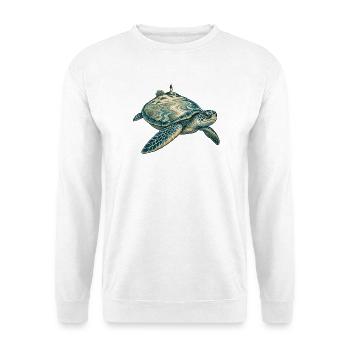 Inselwanderer - Unisex Pullover - Weiß - Vorne - Alina (178cm) & Michal (187cm)
