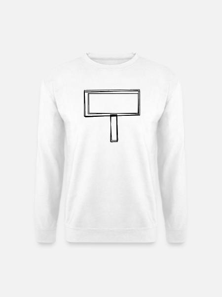 Ortstafel handgezeichnet - Unisex Pullover - Weiß