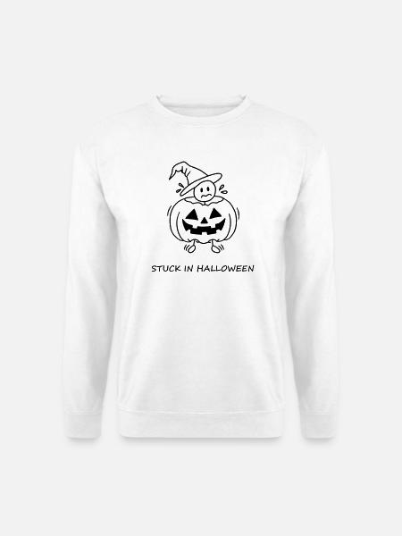 Stuck In Halloween - Unisex Pullover - Weiß