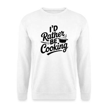 Ich würde lieber kochen - Unisex Pullover - Weiß - Vorne - Alina (178cm) & Michal (187cm)