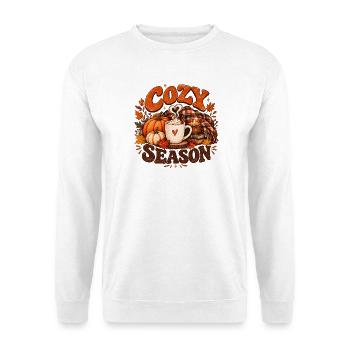 Gemütliche Herbstsaison - Unisex Pullover - Weiß - Vorne - Alina (178cm) & Michal (187cm)