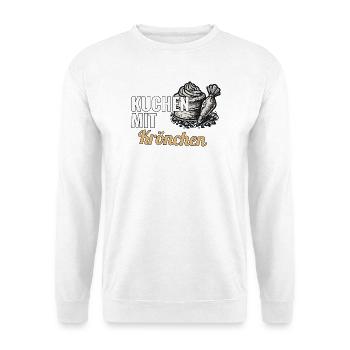Hobbybäcker Geschenk für den ersten Festtagskuchen - Unisex Pullover - Weiß - Vorne - Alina (178cm) & Michal (187cm)