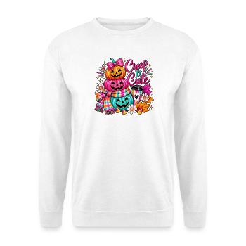 Creep It Cute Halloween - Unisex Pullover - Weiß - Vorne - Alina (178cm) & Michal (187cm)