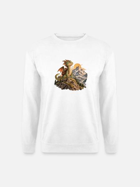 Drachenhiker am Berggipfel - Unisex Pullover - Weiß