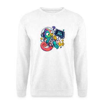 FEHLER 404: NORMALITÄT NICHT GEFUNDEN - Unisex Pullover - Weiß - Vorne - Alina (178cm) & Michal (187cm)