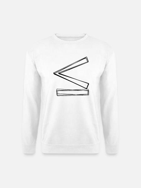 Kleiner gleich handgezeichnet - Unisex Pullover - Weiß