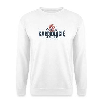 Kardiologie Herzschlag Kardiologe - Unisex Pullover - Weiß - Vorne - Alina (178cm) & Michal (187cm)