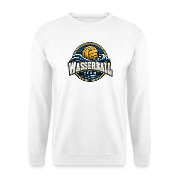 Wasserball Team Logo - Unisex Pullover - Weiß - Vorne - Alina (178cm) & Michal (187cm)