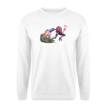 Flamejet Snail Robo Drive - Unisex Pullover - Weiß - Vorne - Alina (178cm) & Michal (187cm)