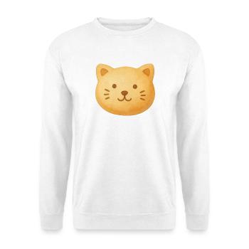Katzenkuchen-Keks - Unisex Pullover - Weiß - Vorne - Alina (178cm) & Michal (187cm)