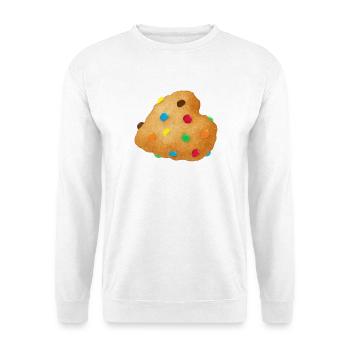 Buntes Konfetti-Keks - Unisex Pullover - Weiß - Vorne - Alina (178cm) & Michal (187cm)
