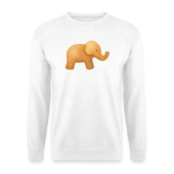 Elefantenkeks - Unisex Pullover - Weiß - Vorne - Alina (178cm) & Michal (187cm)