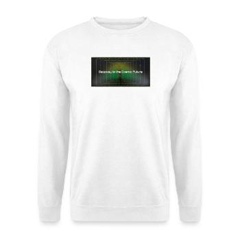 Tor zur Kosmischen Zukunft - Unisex Pullover - Weiß - Vorne - Alina (178cm) & Michal (187cm)