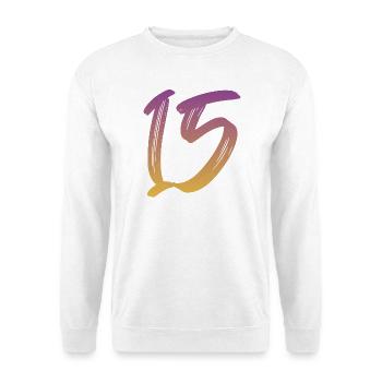 15 - Unisex Pullover - Weiß - Vorne - Alina (178cm) & Michal (187cm)