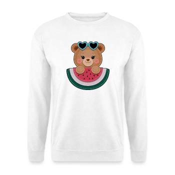 motiv_cuteT - Unisex Pullover - Weiß - Vorne - Alina (178cm) & Michal (187cm)
