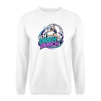 Ich Dreh Durch - Gymnastik & Tanz Vibe Rhönrad  - Unisex Pullover - Weiß - Vorne - Alina (178cm) & Michal (187cm)
