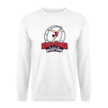 Kopfueber Ringakrobatik Rhönrad  - Unisex Pullover - Weiß - Vorne - Alina (178cm) & Michal (187cm)