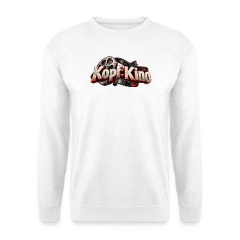 Kopf Kino Filmlogo mit Reel - Unisex Pullover - Weiß - Vorne - Alina (178cm) & Michal (187cm)