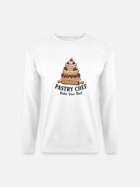 Backe die beste Torte - Unisex Pullover - Weiß