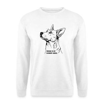 Rescue Is My Favorite Breed - Unisex Pullover - Weiß - Vorne - Alina (178cm) & Michal (187cm)
