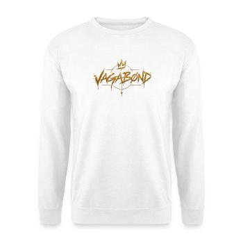 Vagabond Gold Graffiti Logo - Unisex Pullover - Weiß - Vorne - Alina (178cm) & Michal (187cm)