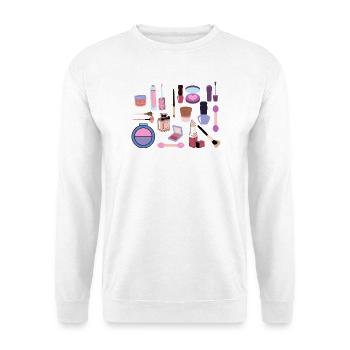 Pastell-Make-up-Kollektion - Unisex Pullover - Weiß - Vorne - Alina (178cm) & Michal (187cm)