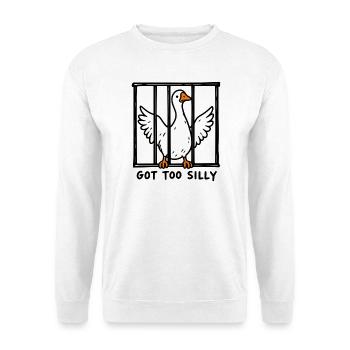 Alberne Gans - Unisex Pullover - Weiß - Vorne - Alina (178cm) & Michal (187cm)