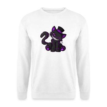 Nikka mit Top-Hut (Bella Donna‘s wicked world) - Unisex Pullover - Weiß - Vorne - Alina (178cm) & Michal (187cm)