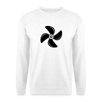 Bootspropeller - Unisex Pullover - Weiß - Vorne - Alina (178cm) & Michal (187cm)