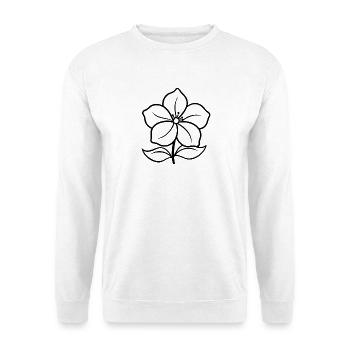 Hartriegelblume - Unisex Pullover - Weiß - Vorne - Alina (178cm) & Michal (187cm)
