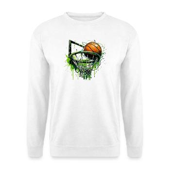 Basketball - Unisex Pullover - Weiß - Vorne - Alina (178cm) & Michal (187cm)