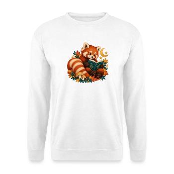 Red Panda Law at Night - Unisex Pullover - Weiß - Vorne - Alina (178cm) & Michal (187cm)