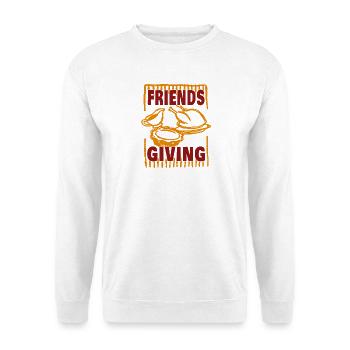 Friends Giving Muscheln Illustration - Unisex Pullover - Weiß - Vorne - Alina (178cm) & Michal (187cm)