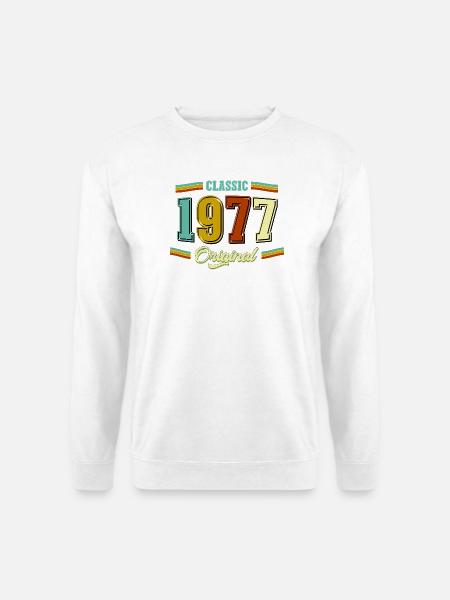 49. Geburtstag Classic Original 1977 Retro - Unisex Pullover - Weiß