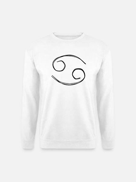 Sternzeichen Krebs handgezeichnet - Unisex Pullover - Weiß
